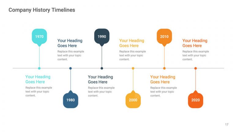 Best Company History Timelines Diagram PowerPoint (PPT) Template for ...