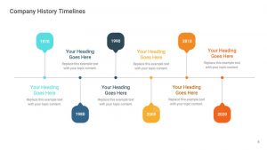 Simple Company History Timelines PowerPoint Templates
