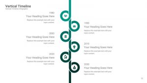 Top Vertical Timelines Diagram PowerPoint (PPT) Template