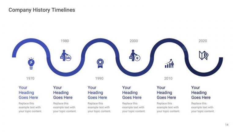company history timeline template powerpoint free