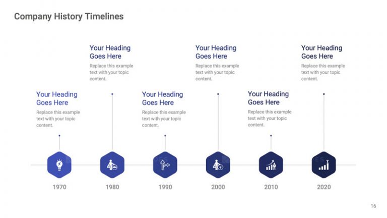 company history timeline template powerpoint free