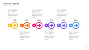 Comprehensive Arrow Timelines Diagram Google Slides Templates