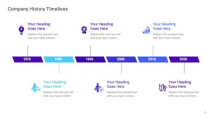 Professional Company History Timelines Diagram Google Slides Themes