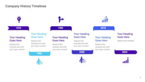 Professional Company History Timelines Diagram Google Slides Themes