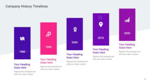 Affordable Company History Timelines Diagram Google Slides Themes