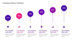 Comprehensive Company History Timelines Diagram Google Slides Templates