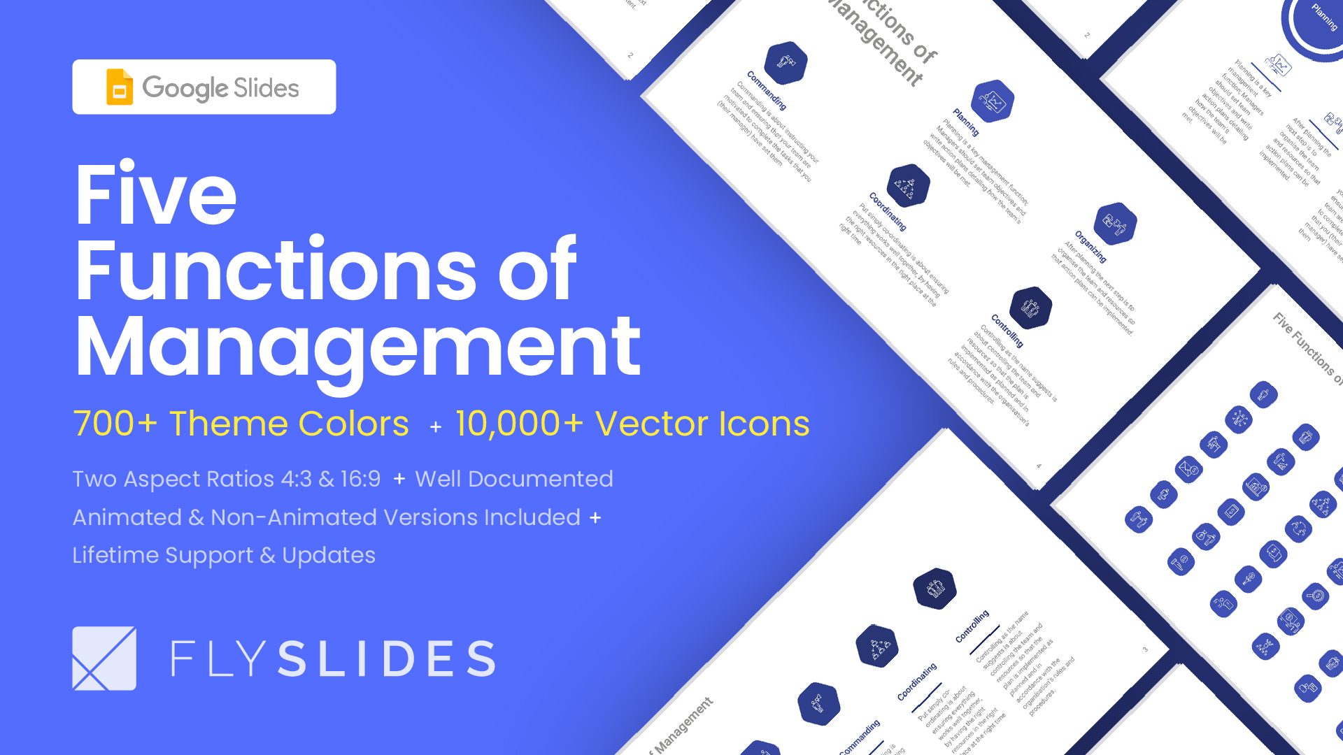 Five Functions of Management Google Slides Templates (Themes) FlySlides