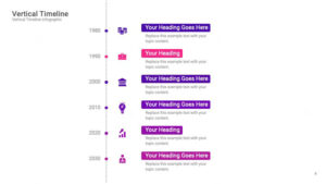 Creative Vertical Timeline Diagram Google Slides Templates