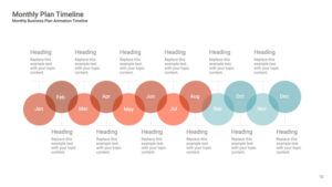 Business Diagrams Templates Monthly Timeline Design Layout Keynote Slides