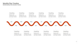 Business Diagrams Templates Monthly Timeline Design Layout Keynote Slides