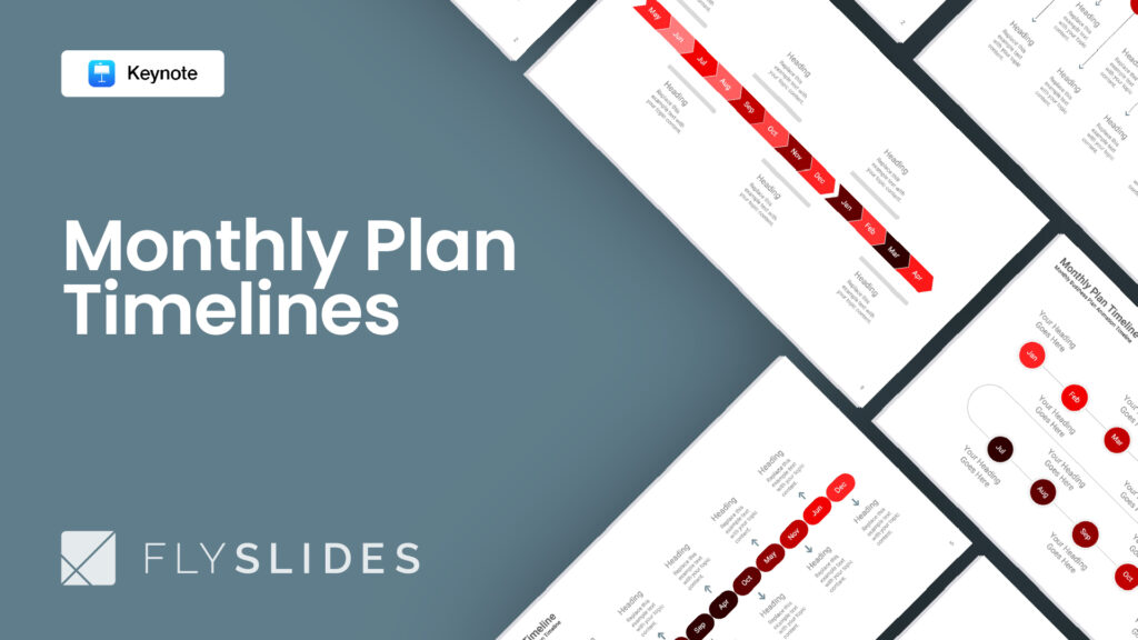 Monthly Plan Timelines Diagram Keynote Template