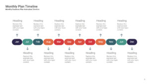 Learning Data Algorithms Six Months Timeline Infographics