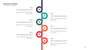 Vertical Timeline Diagram Template for Apple Keynote
