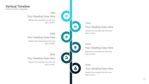 Year Based Vertical Timeline for Business Vision Keynote Slides