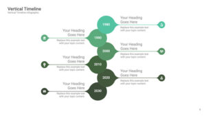 Business Diagram Seven Staged Vertical Timeline Diagram Presentation Template