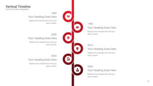 Business Diagram Four Staged Vertical Timeline Diagram Presentation Template