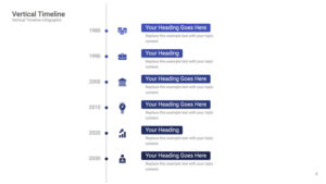 Professional Vertical Timeline Diagram Templates