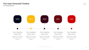 Five Years Horizontal Timelines for Google Slides Themes
