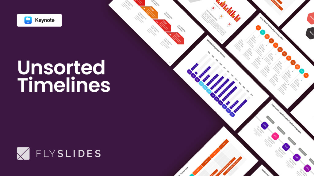 Unsorted Timelines Infographic Diagrams Keynote Template